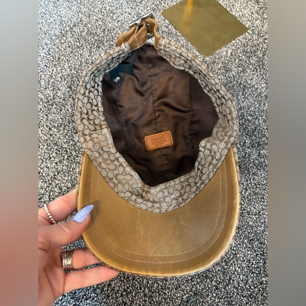 Coach Brown Patterned Hat - image 6